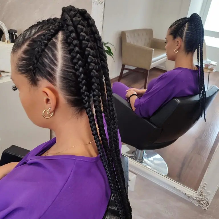 cornrow ponytail braids