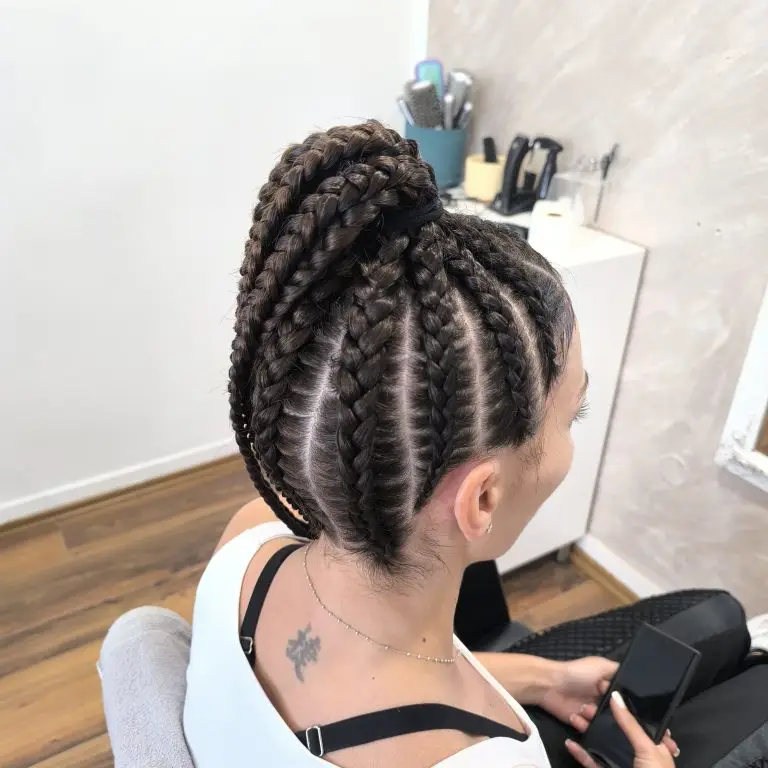 cornrows ponytail braids