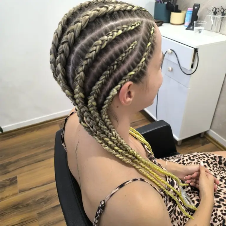 cornrow ponytail braids with extensions