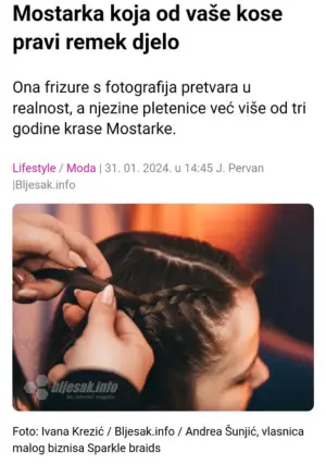 Article about Sparkle Braids on bljesak.info.